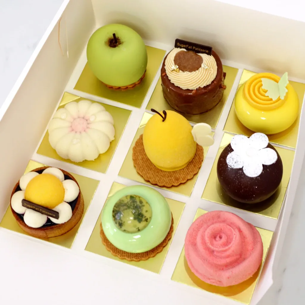 Selection Box of 9 | SugarFall Patisserie - Exquisite Petit Gateaux & Tarts