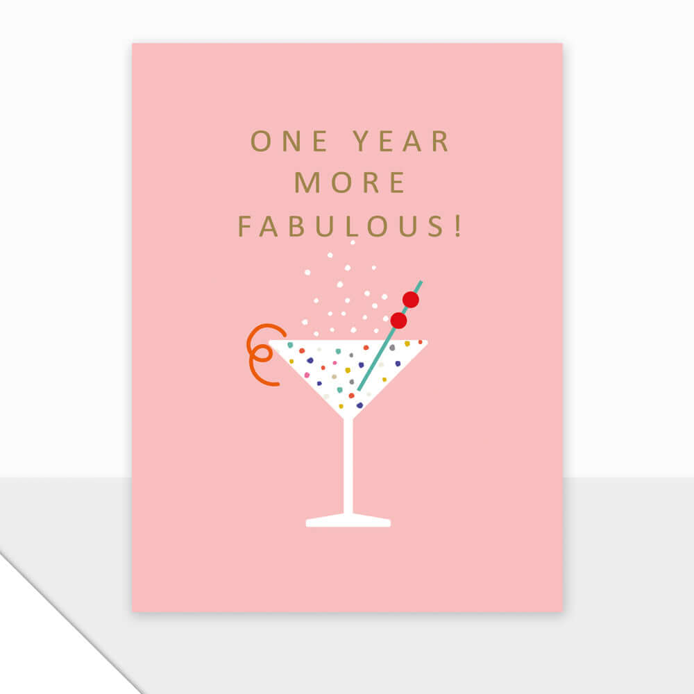 Piccolo Happy Birthday Fabulous Card | SugarFall Patisserie - Elegant Mini-Greeting