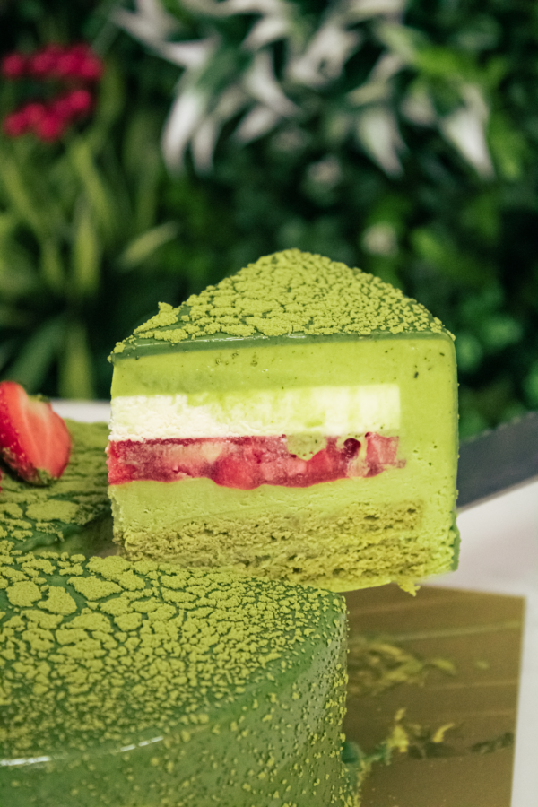 Strawberry Matcha Entremet